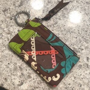 Brown paisley Vera Bradley Iconic Zip ID case